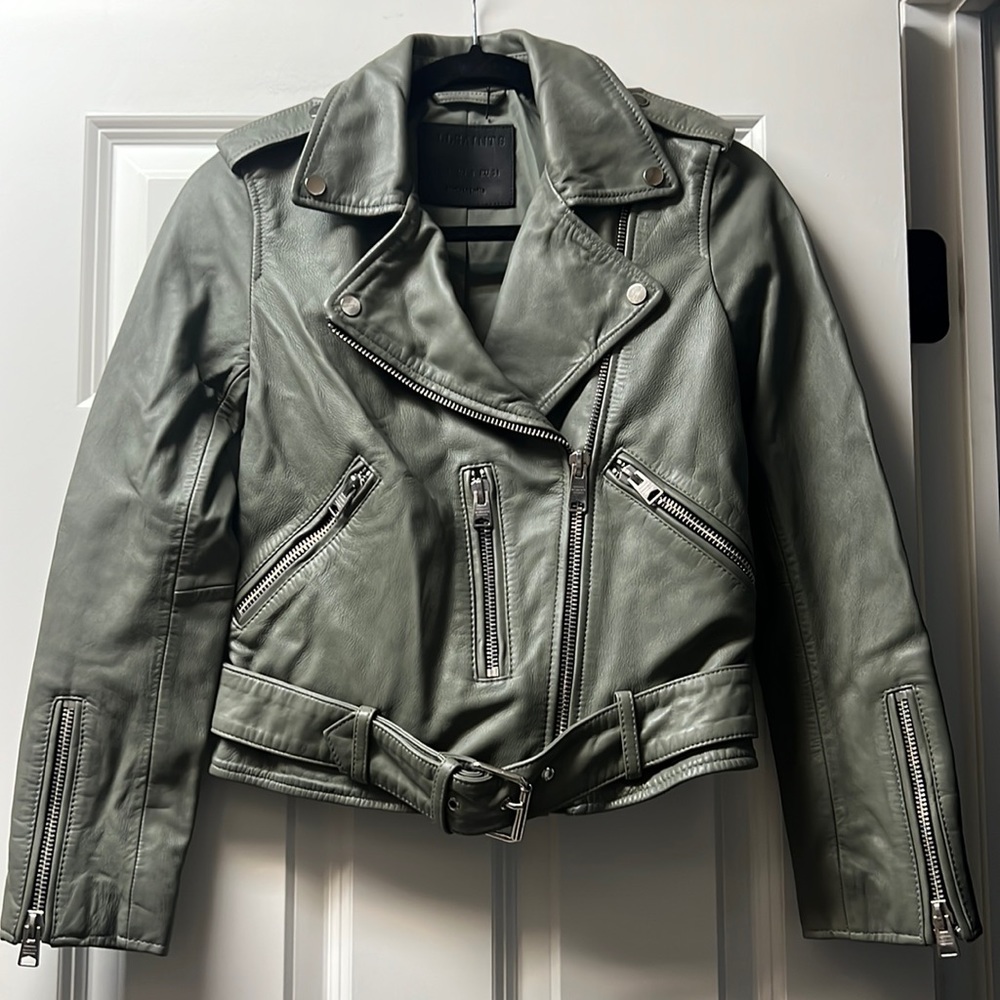 Never used AllSaints iconic Balfern Leather Biker Jacket